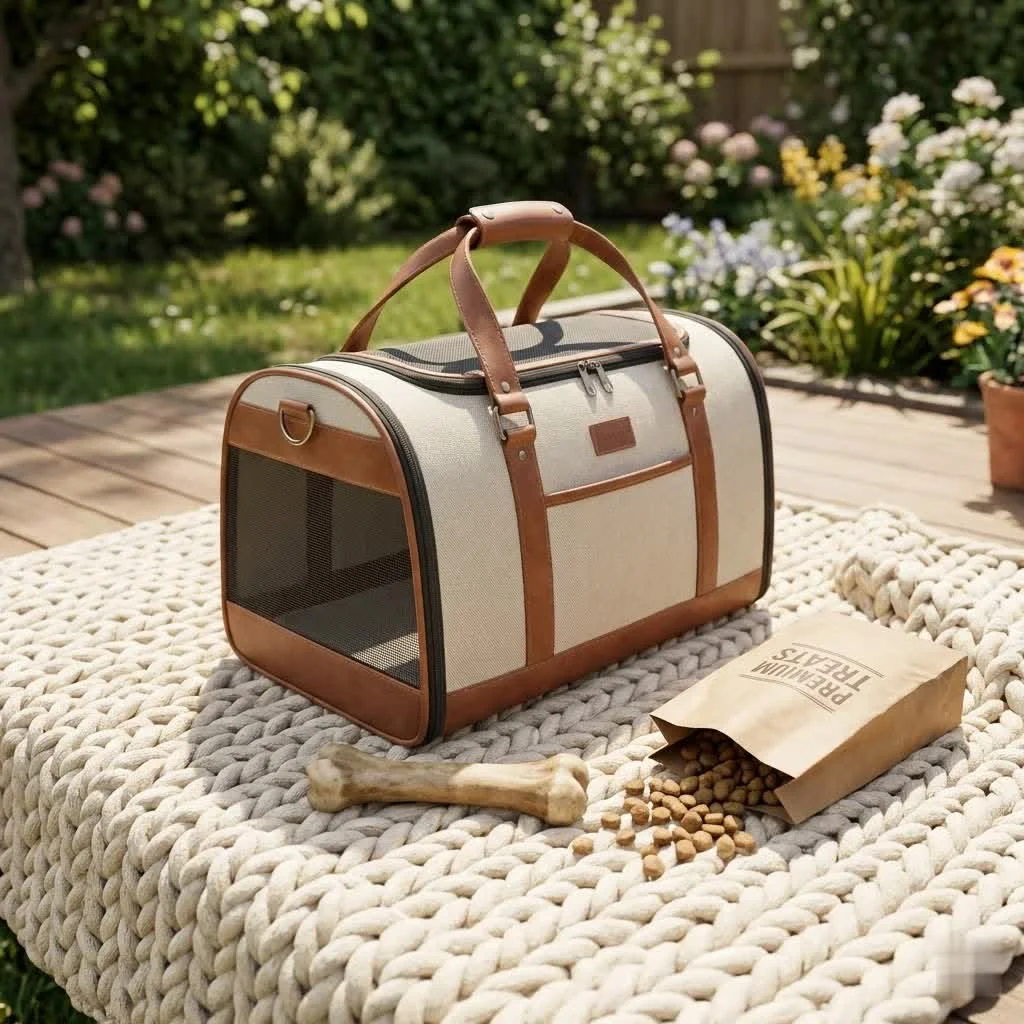 Pet travel carrier with wheels for easy transport