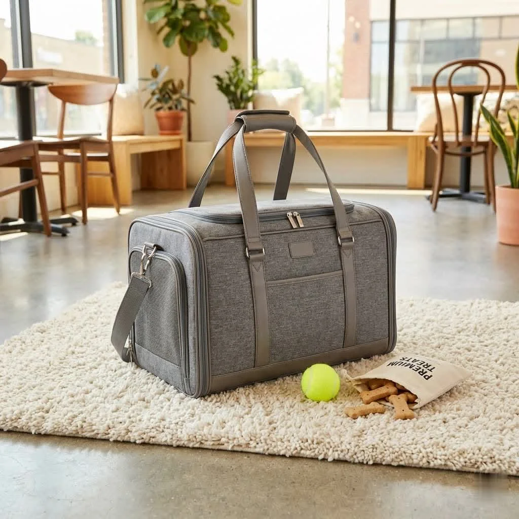 Cardboard pet carrier for temporary transport